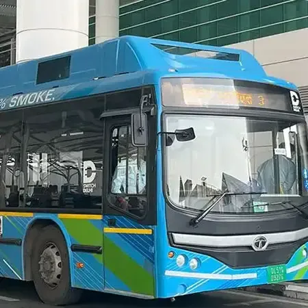 bus standing at terminal