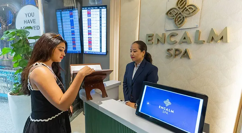 Airport spa reception