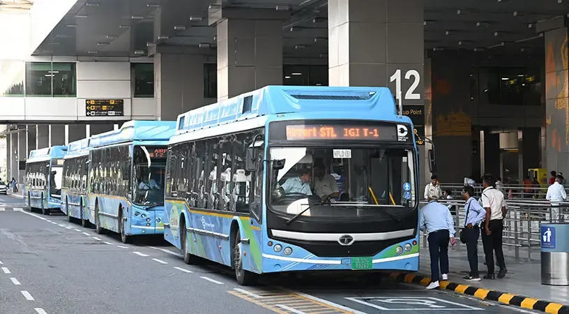 Shuttle bus at airport