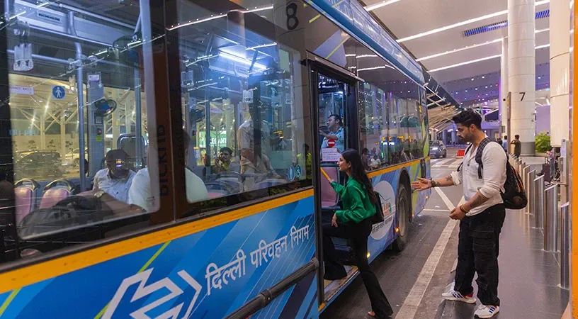 Shuttle bus at airport