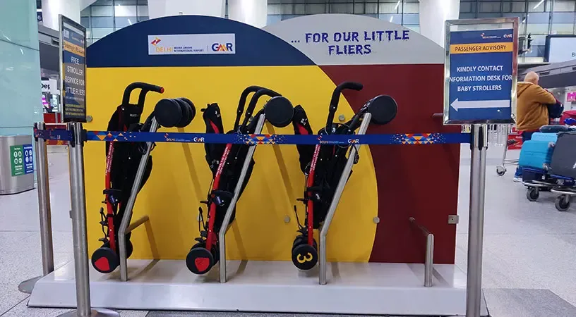 Baby strollers at airport