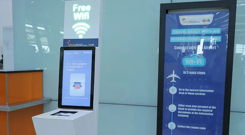 Airport free Wi-Fi kiosk