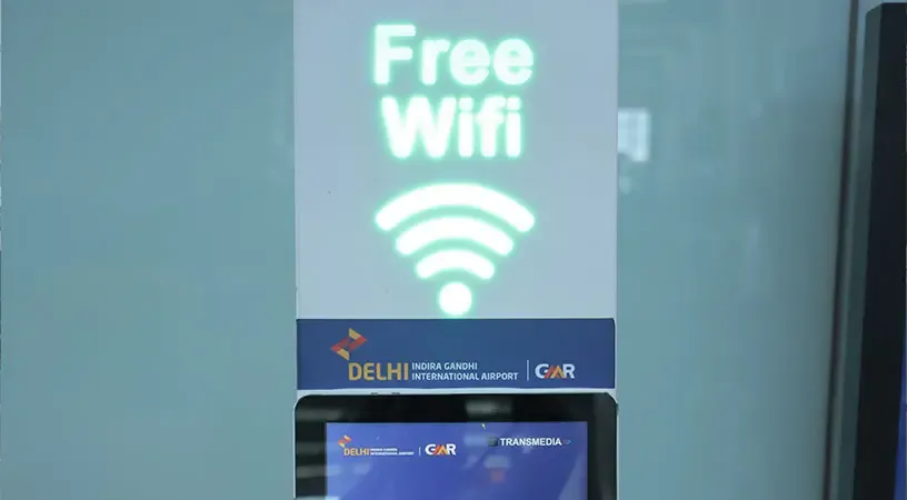 Free Wi-Fi kiosk at airport