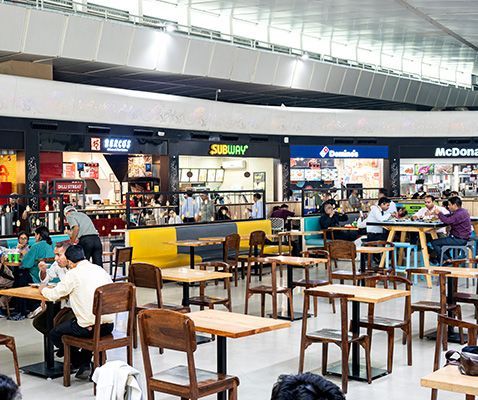 Airport food court