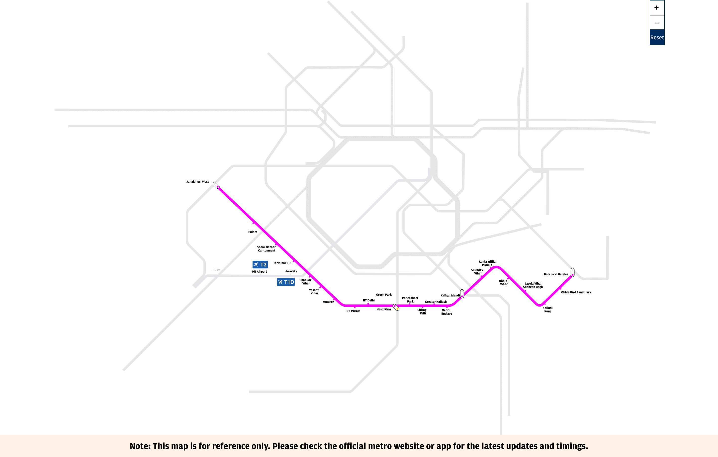 megenta line route map