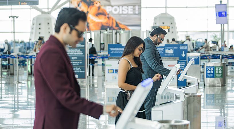 Self check-in kiosks